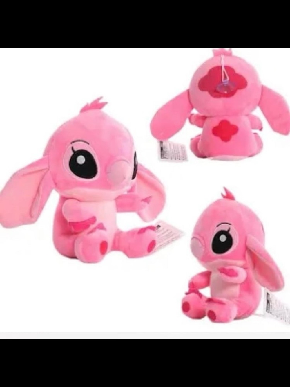 Disney Pink Stitch Plush Bunny - Pink and Cream